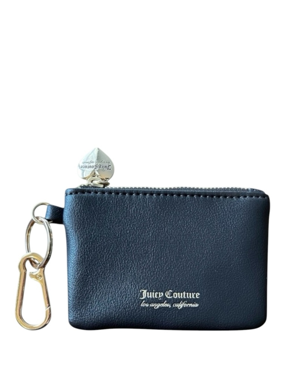 New•Juicy Couture dark brown keychain pouch with gold accents. NWOT